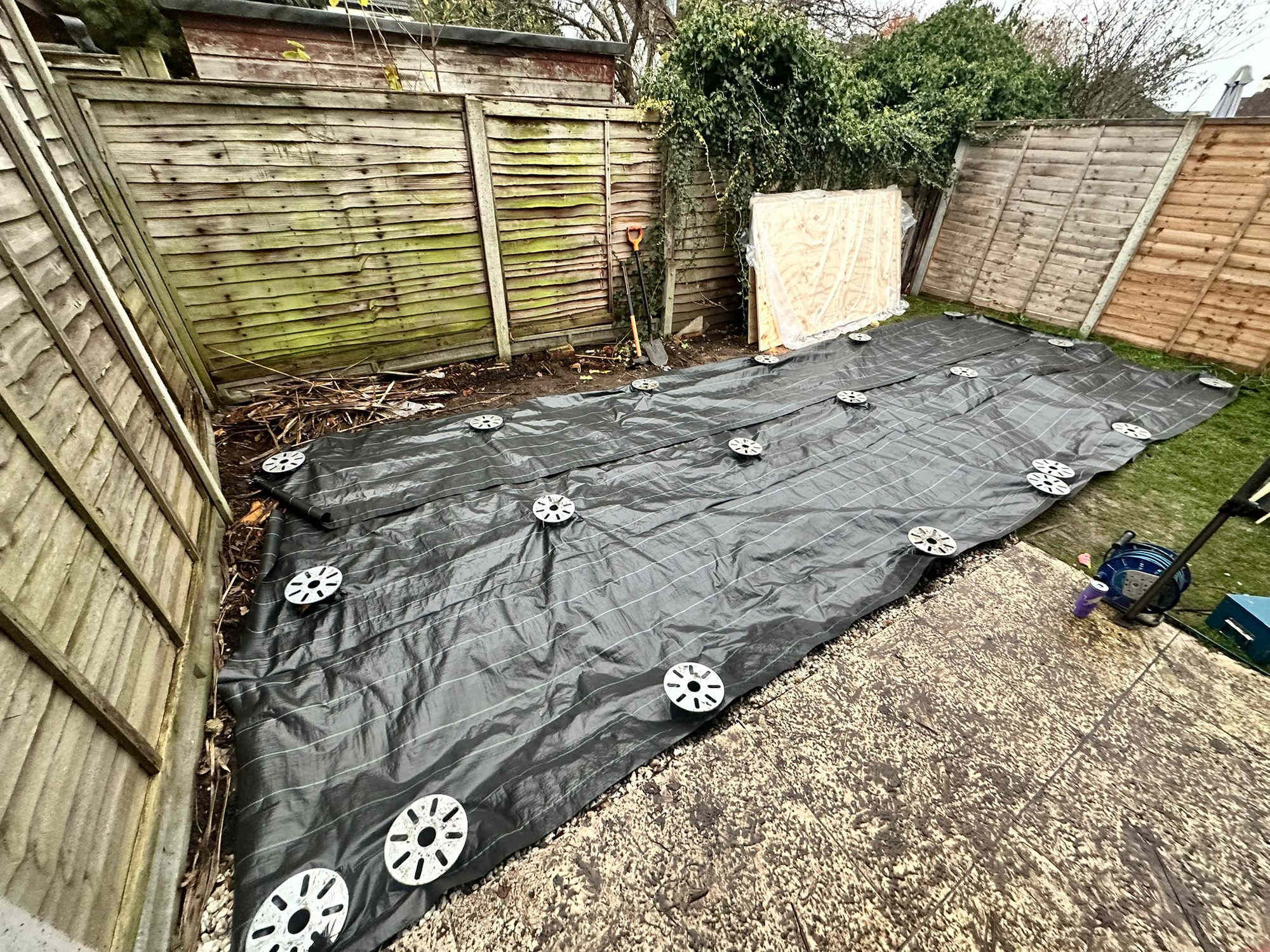 Foundation completed on a winter site