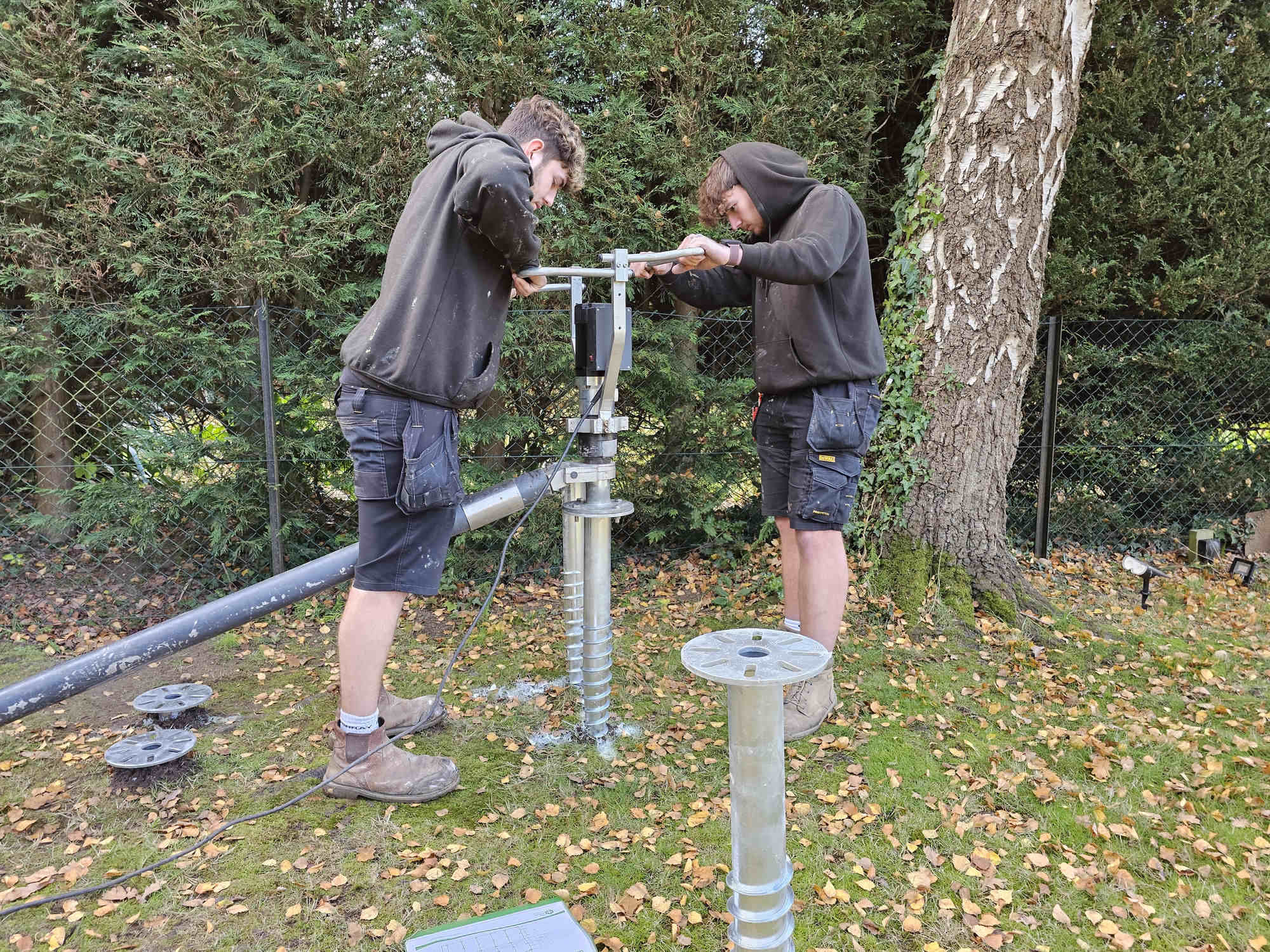 Ground screw installation