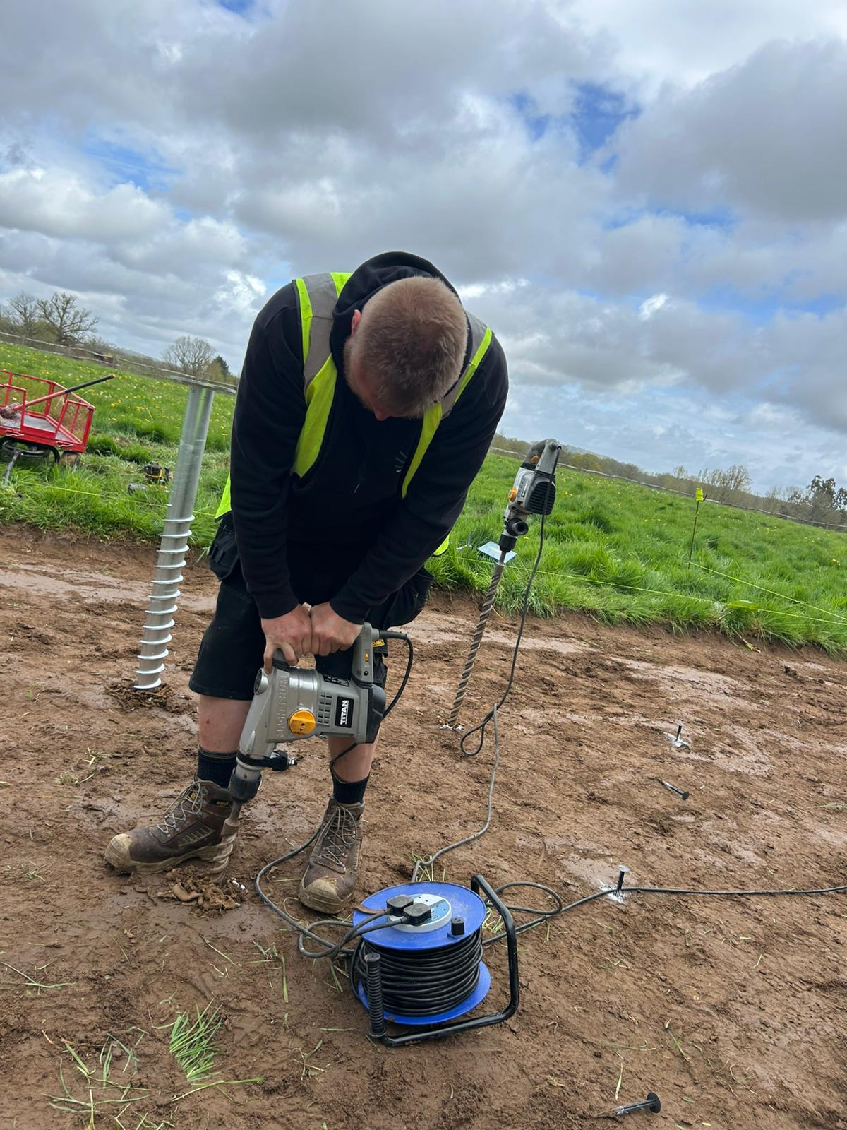 Ground screw installation